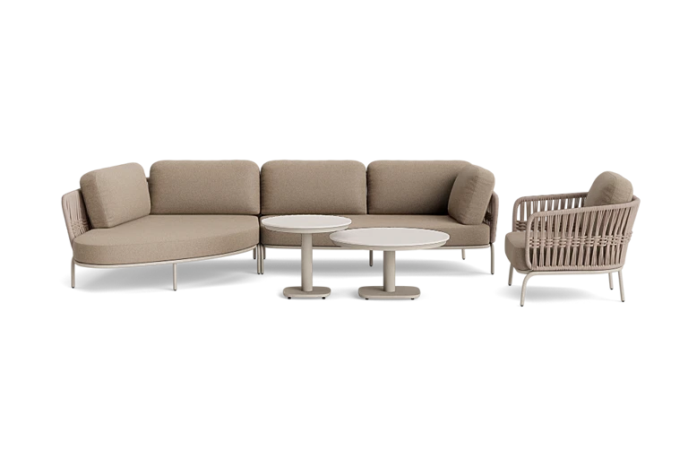 Sofa, armchair, and coffee tables