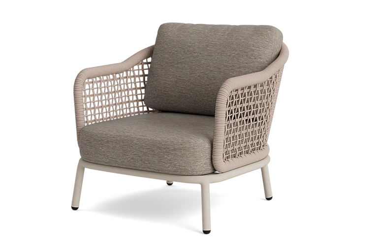 Modern chair with woven arms