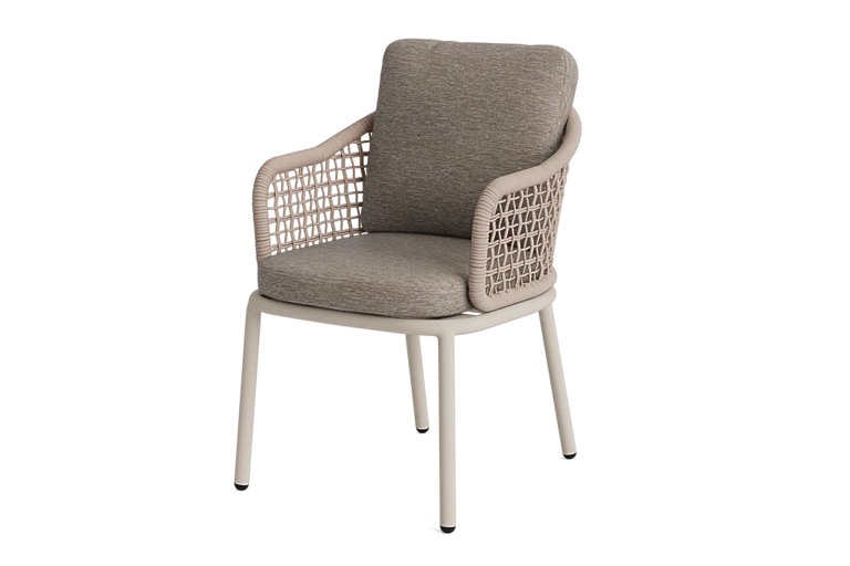 Modern chair with woven arms