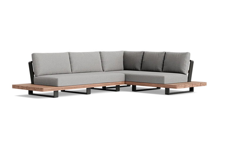 Modern gray corner sofa