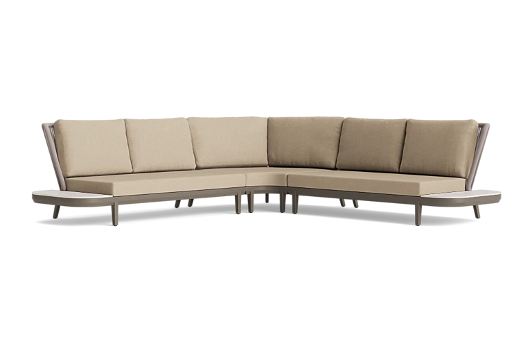 Woven corner sectional outdoor sofa