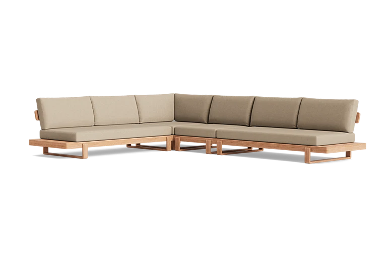 Modern wood sectional sofa