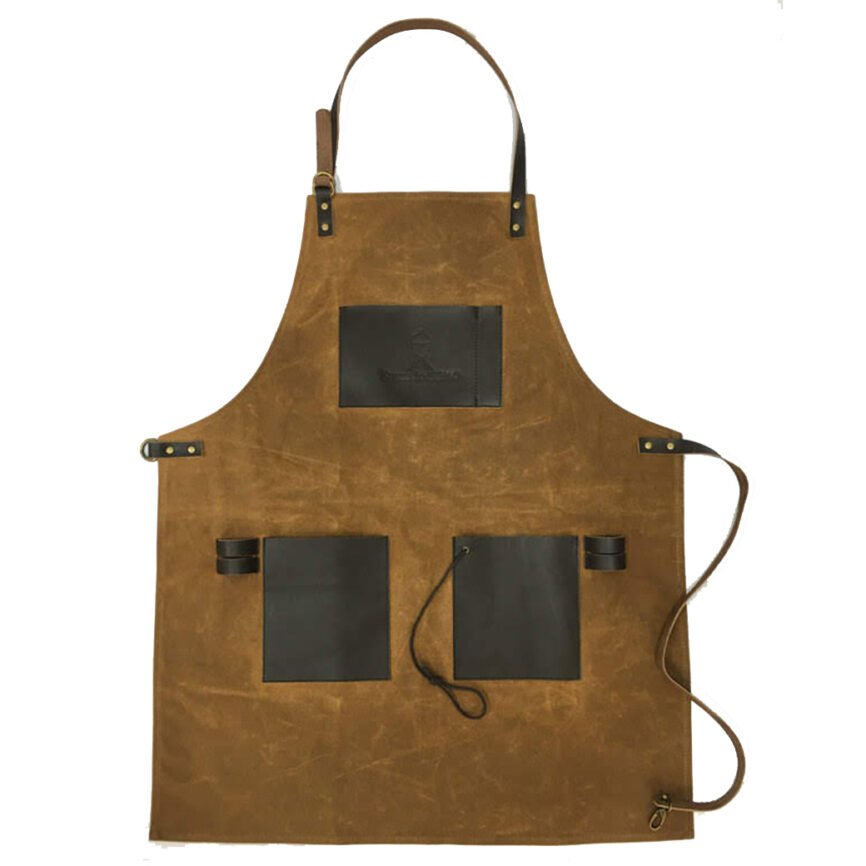 Kamado Sumo Waxed Cotton Apron – Brown