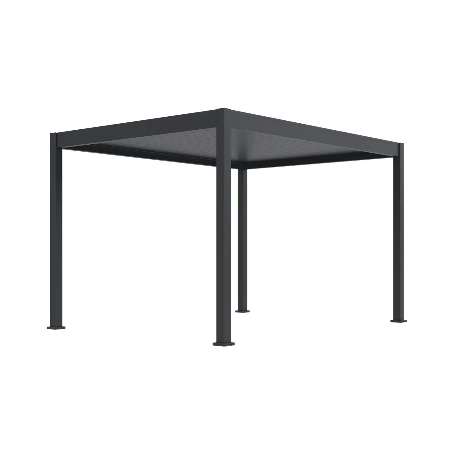 Bioclimatic pergola 300 × 400 cm with electric roof and LED lighting in anthracite