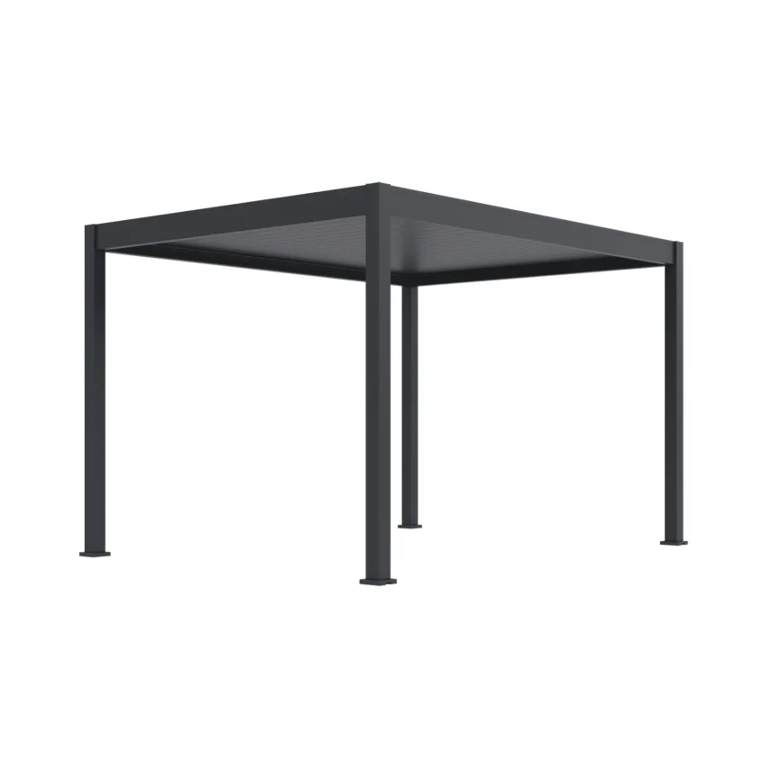 Bioclimatic pergola 300 × 400 cm with electric roof and LED lighting in anthracite