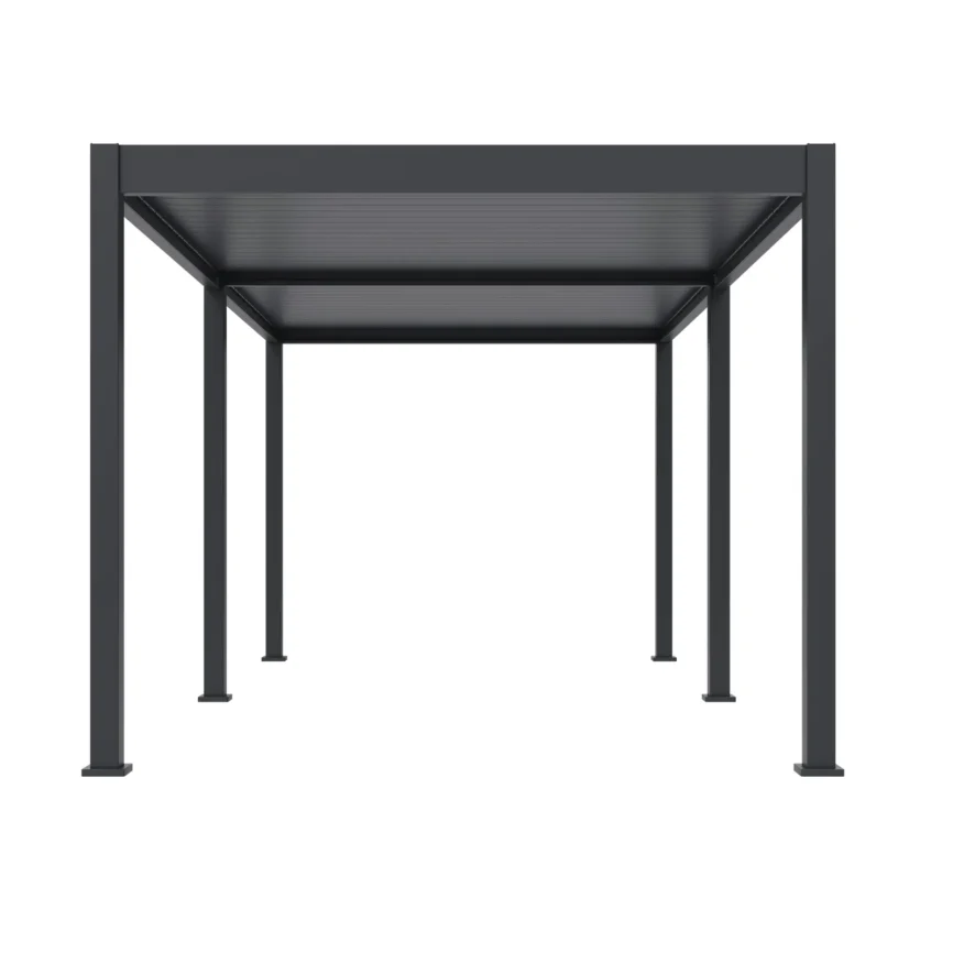 Bioclimatic pergola 300 × 600 cm with electric roof and LED lighting in anthracite