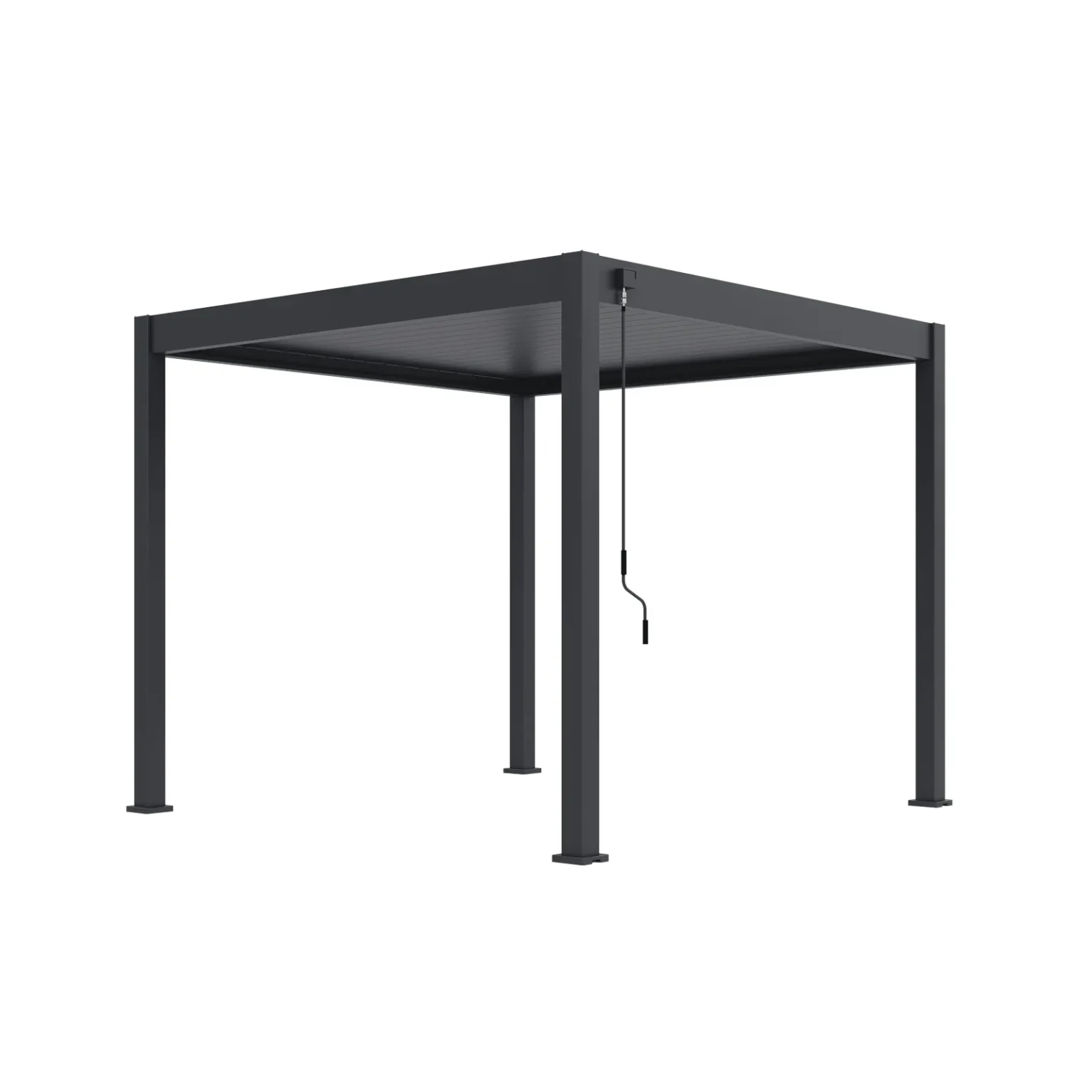 Freestanding bioclimatic pergola 300 × 300 cm in anthracite