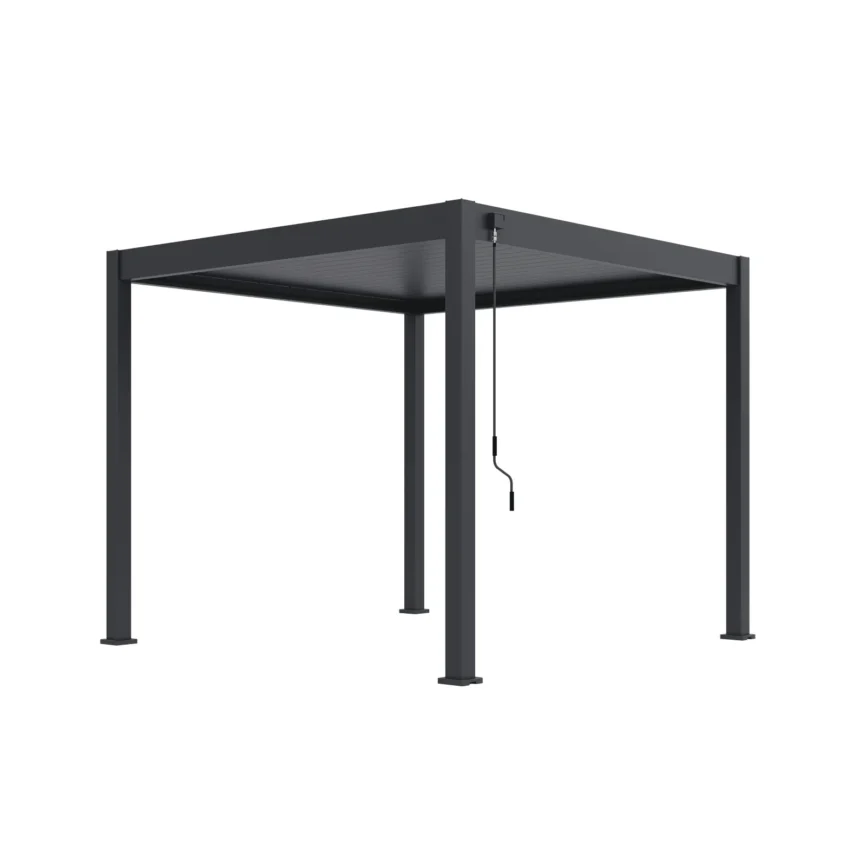 Freestanding bioclimatic pergola 300 × 300 cm in anthracite