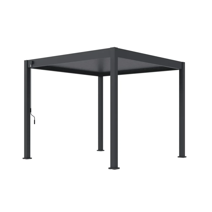 Freestanding bioclimatic pergola 300 × 300 cm in anthracite