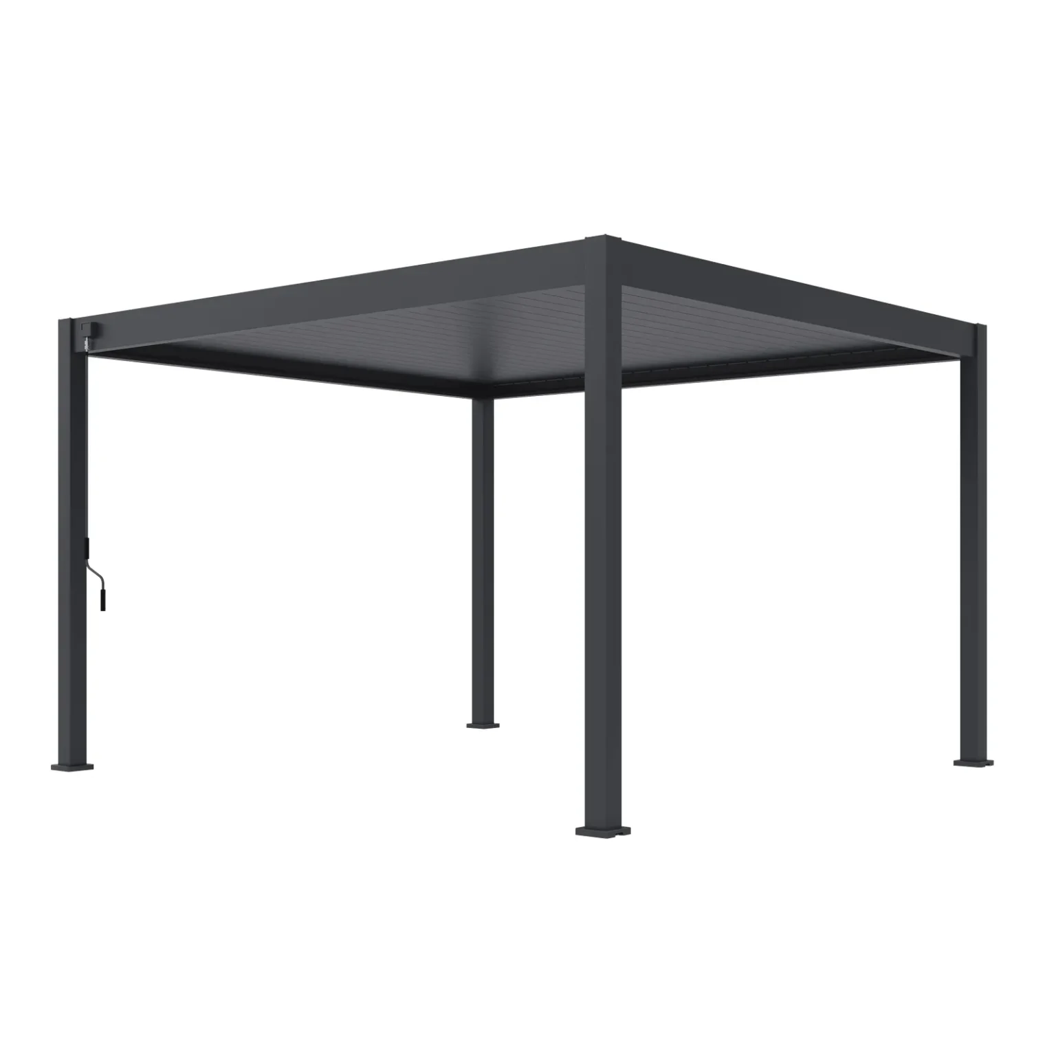 Freestanding bioclimatic pergola 360 × 400 cm in anthracite