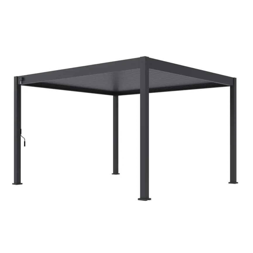 Freestanding bioclimatic pergola 360 × 400 cm in anthracite