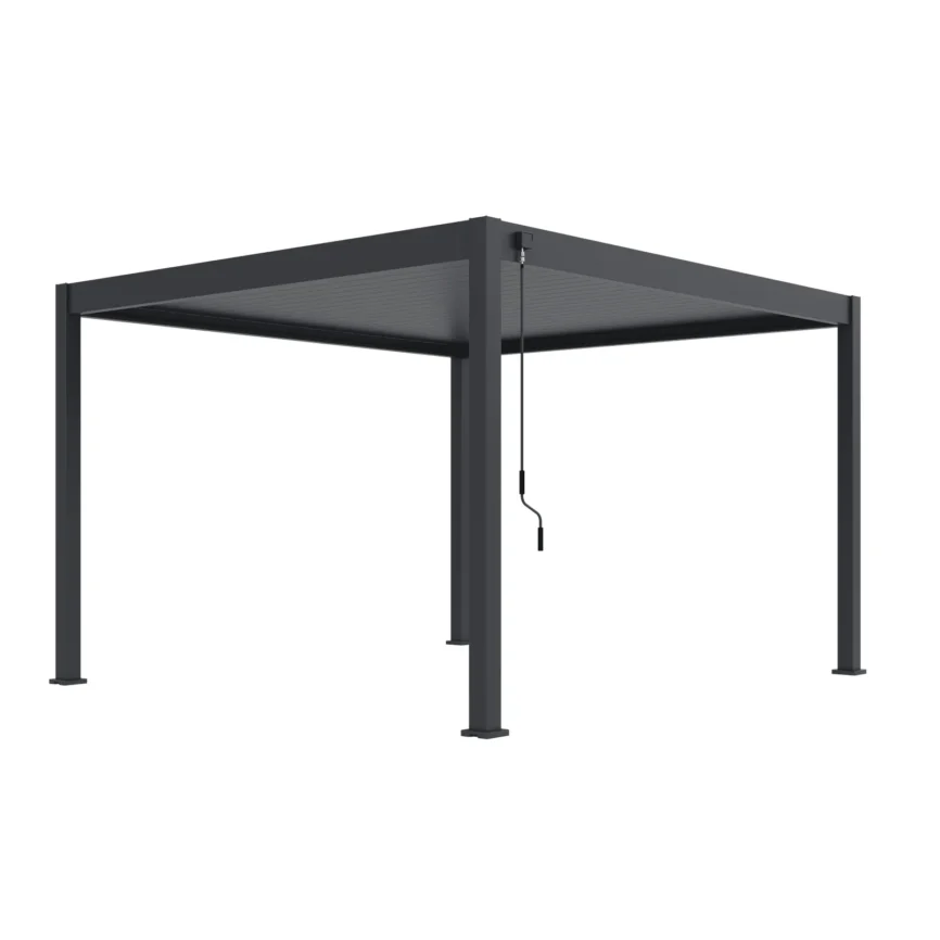 Freestanding bioclimatic pergola 360 × 400 cm in anthracite