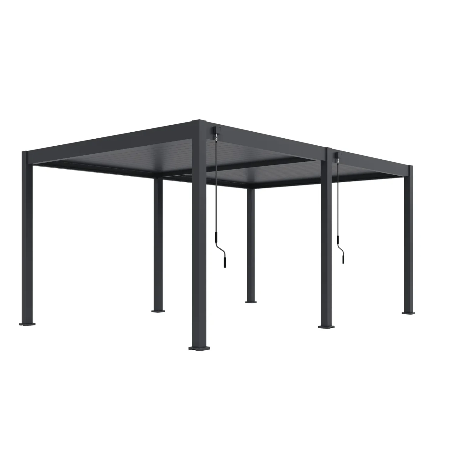 Freestanding bioclimatic pergola 360 × 530 cm in anthracite