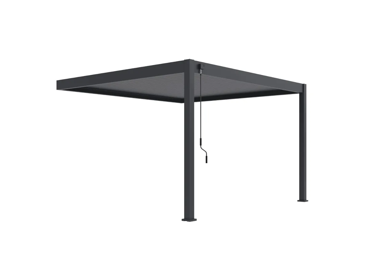Wall-mounted bioclimatic pergola 300 × 360 cm in anthracite
