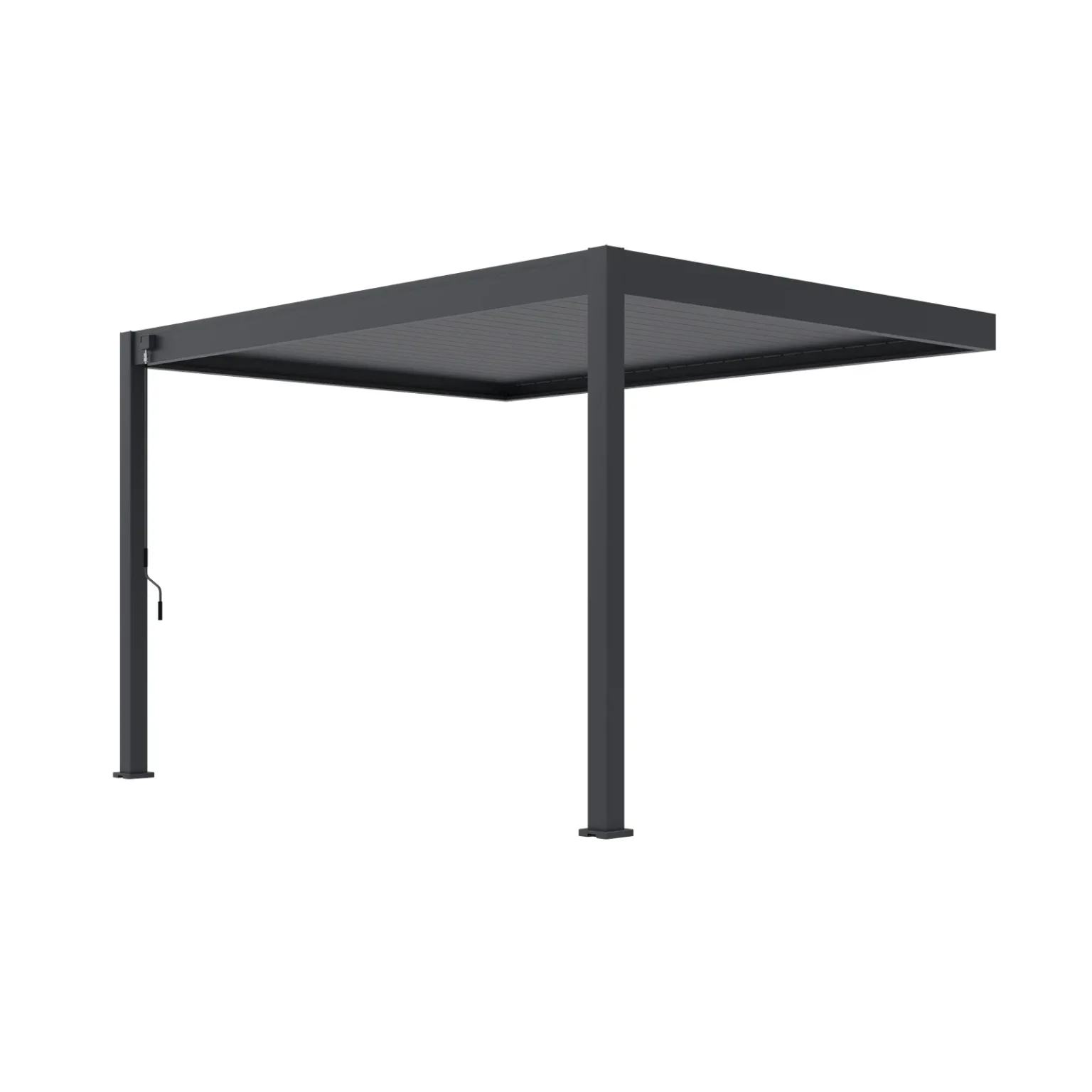 Wall-mounted bioclimatic pergola 300 × 400 cm in anthracite