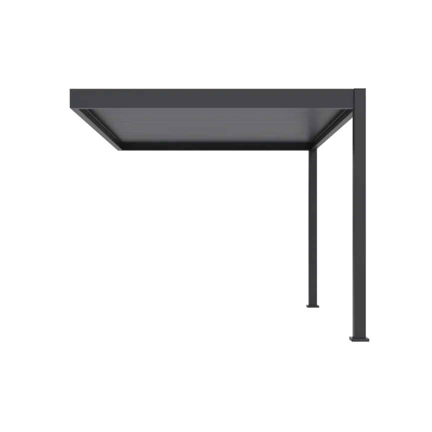 Wall-mounted bioclimatic pergola 300 × 400 cm in anthracite